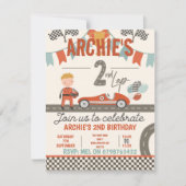 Spannende race auto thema uitnodigingen (Voorkant)