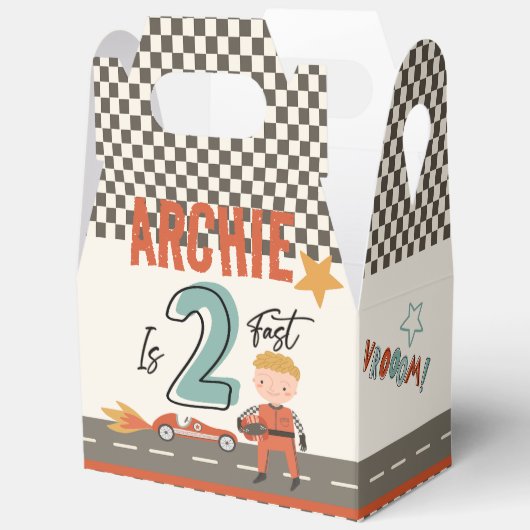 Spannende raceauto thema feestdozen bedankdoosjes (Open)