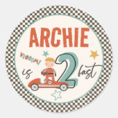 Spannende raceauto thema Stickers – Perfect voor K (Voorkant)