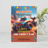 Spannende Racebaan Verjaardagsfeest Kaart (Staand voorkant)