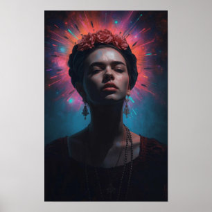 Spannende Surrealistische Kosmische Portret   Donk Poster