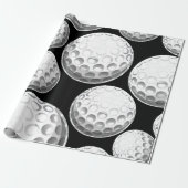Spannende verjaardagsgolfparty cadeaupapier (Uitgerold)