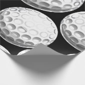 Spannende verjaardagsgolfparty cadeaupapier (Hoek)