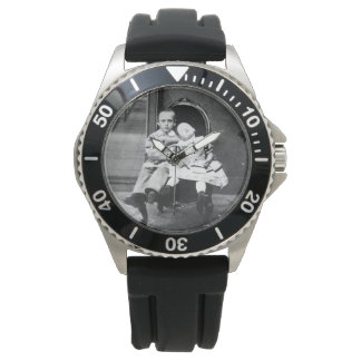 Spannende vintage-portret van broers en zusters horloge