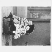 Spannende vintage portretfoto van broer of zus fleece deken (Voorkant (Horizontaal))