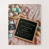 Spannende zwangerschapsaankondiging voor Pasen Legpuzzel (Verticaal)