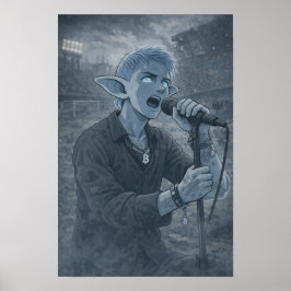 Spanning / Zanger / Voetbalstadion Poster