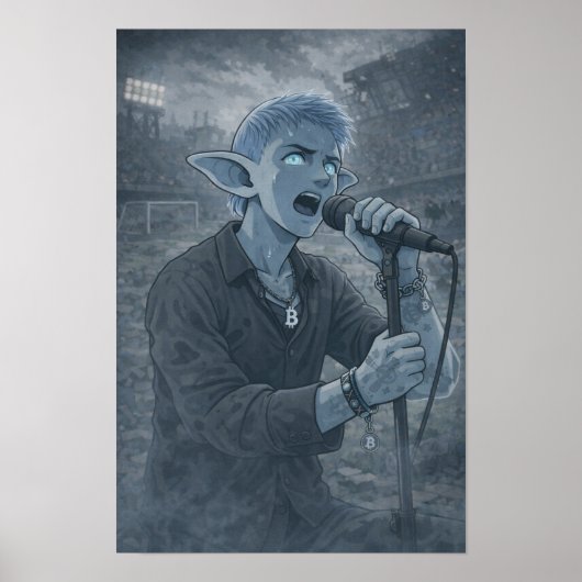 Spanning / Zanger / Voetbalstadion Poster (Voorkant)