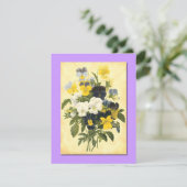 Spanningsboten met lege botanische tekenkaarten kaart (Staand voorkant)