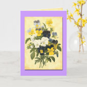 Spanningsboten met lege botanische tekenkaarten kaart (Gele Bloem)