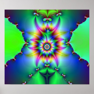 Spanningsfractale afdruk poster