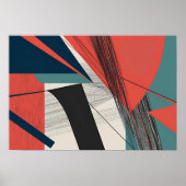 Spanningslijnen: moderne Abstracte impact Poster (Voorkant)