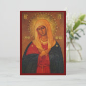 Spanningspictogram van de Moeder-Goederenkaart Feestdagenkaart (Staand voorkant)