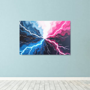 Spanningsstroom – Elektrische stroom in beweging 3 Canvas Afdruk