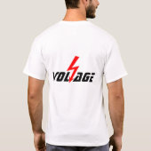 Spanningstypografie met bliksemschicht t-shirt (Achterkant)