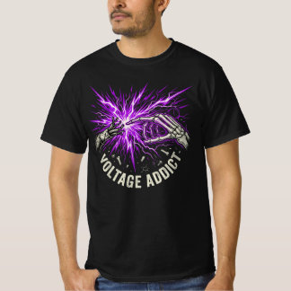Spanningsverslaafde elektricien cadeau boogflits t-shirt