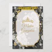 Spansih Girl Sweet 16th Birthday Invitation Kaart (Achterkant)