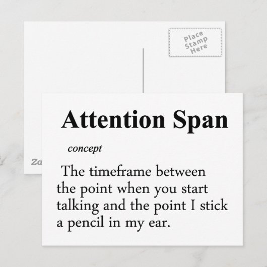 Spantser aandacht briefkaart (Voorkant / Achterkant)