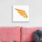 SPANWIJDTE Icon Canvas Print (sinaasappel) (Insitu (Woonkamer))