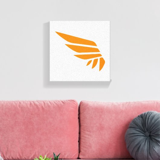 SPANWIJDTE Icon Canvas Print (sinaasappel) (Insitu (Woonkamer))
