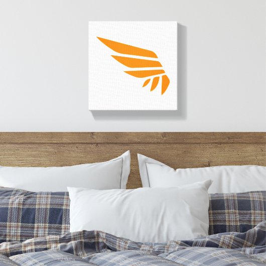 SPANWIJDTE Icon Canvas Print (sinaasappel) (Insitu (Slaapkamer))