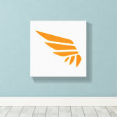 SPANWIJDTE Icon Canvas Print (sinaasappel) (Insitu (Houten vloer))