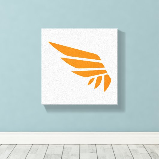 SPANWIJDTE Icon Canvas Print (sinaasappel) (Insitu (Houten vloer))