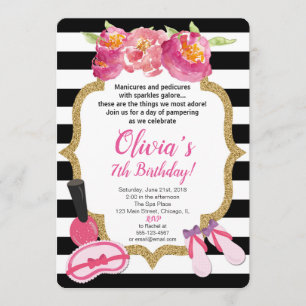 Spanwijdte of make-up verjaardaguitnodiging kaart