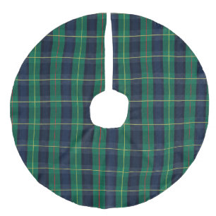 Spar Groen tartan geruite traditionele Kerstmis Imitatie Linnen Kerstboom Kleed