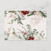 Spar & kant | Winter Bloemen Wedding QR Informatiekaartje (Achterkant)