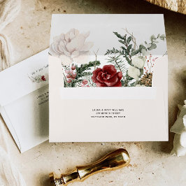 Spar & Kant | Winter Bloemige Trouw Envelope Envelop