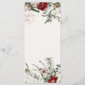 Spar & kant | Winter Floral Wedding Programma Programmakaart (Achterkant)