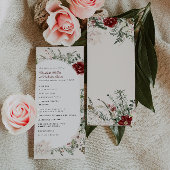 Spar & kant | Winter Floral Wedding Programma Programmakaart