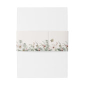 Spar & kant | Winter Floral Wedding Uitnodigingen Wikkel (Achterkant Voorbeeld)