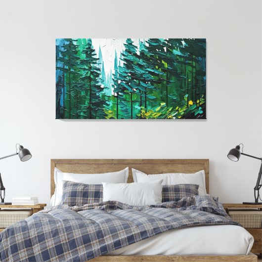Spar kleurrijke splash schilderij canvas afdruk (Insitu (Slaapkamer))