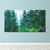 Spar kleurrijke splash schilderij canvas afdruk (Insitu (Houten vloer))