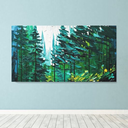 Spar kleurrijke splash schilderij canvas afdruk (Insitu (Houten vloer))