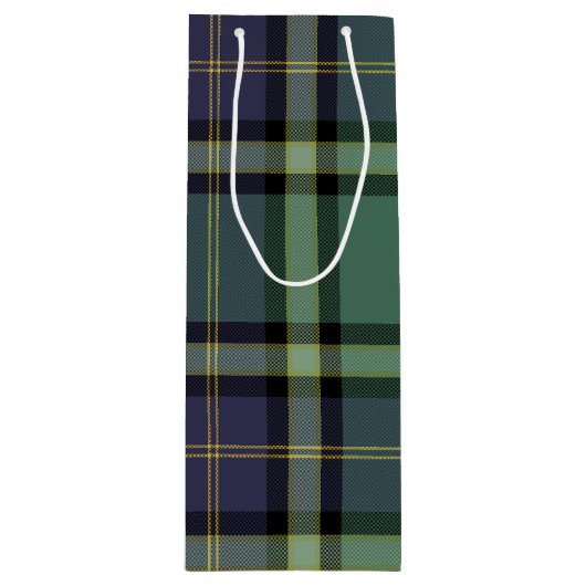 Spar plaid wijn cadeautas (Voorkant)