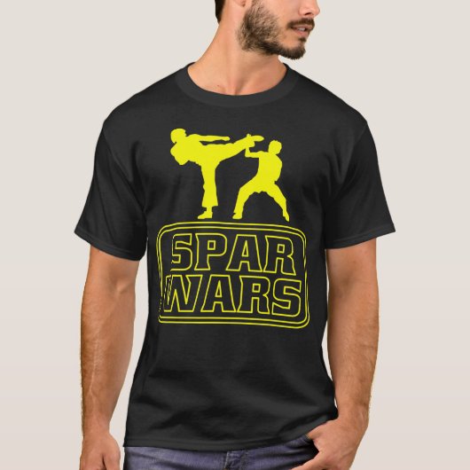 Spar Wars Martial Arts Cool Taekwondo Funny T-shirt (Voorkant)