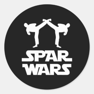 Spar Wars Mma Karate Taekwondo Boksen Vechtsporten Ronde Sticker