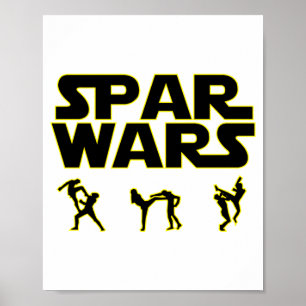 Spar Wars Taekwondo Mma Karate T Shirt Poster