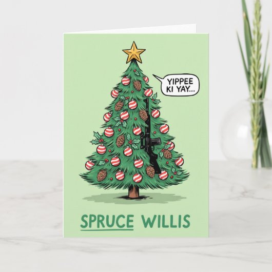 Spar Willis Grappige Kerstboom Punt Kaart (Voorkant)