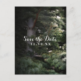 Sparboom Rustiek Bos Save the Date Feest Aankondigingskaart