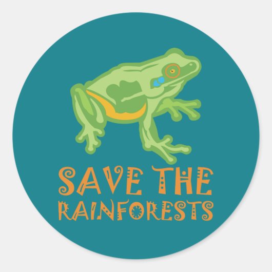 Sparde-the-rainforest Tree Kikker Ronde Sticker (Voorkant)