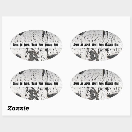 Spare an Aspen Tree Ovale Sticker (Vel)