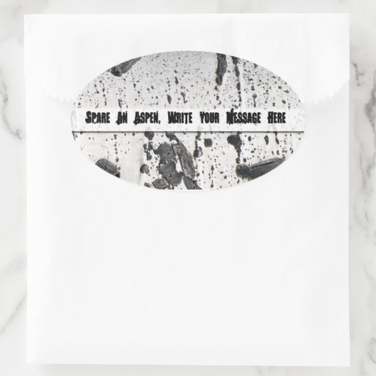 Spare an Aspen Tree Ovale Sticker (Tas)