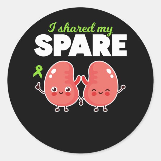 Spare Kidney Organ Transplantatie Ronde Sticker (Voorkant)