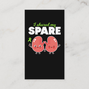 Spare Kidney Organ Transplantatie Visitekaartje