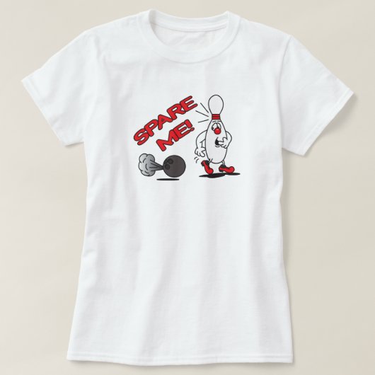 Spare me Bowling Pin | HUMOR T-shirt (Design voorkant)
