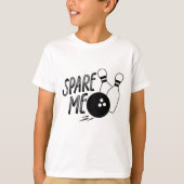 Spare me Bowling Pin Print T-shirt (Voorkant)